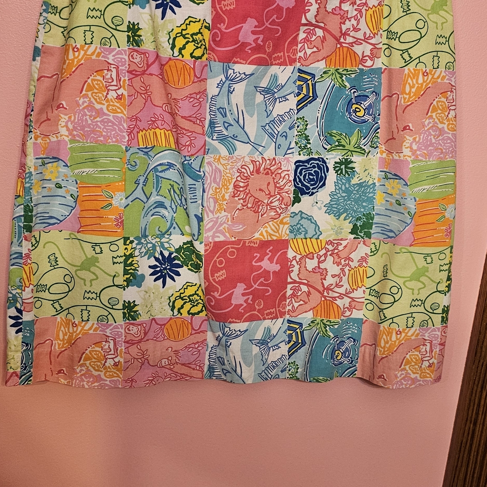 Lilly Pulitzer Multicolor Patchwork A-Line Skirt